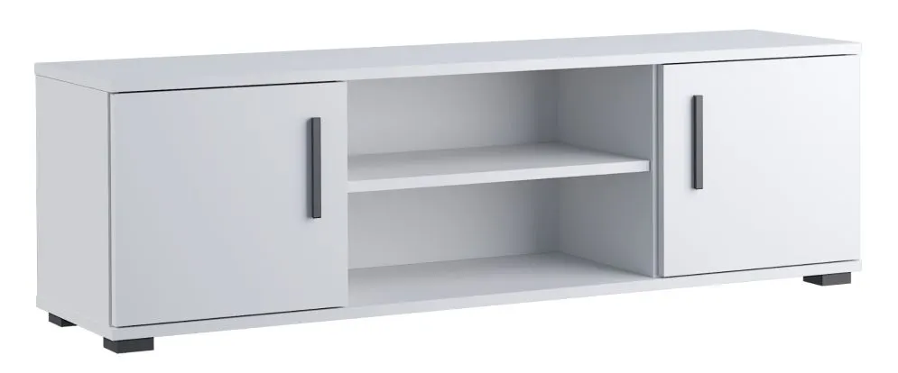 Szafka RTV LOBO 140 biała matowa do salonu I sklep meblowy MIRAT. styl LOFT, SKANDYNAWSKI