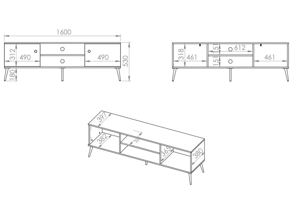 Szafka RTV BLU 160 granatowa w stylu glamour I sklep meblowy MIRAT. styl GLAMOUR kolekcja BLU