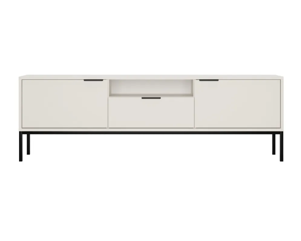 Szafka RTV stojąca AUSTIN 175 biała/czarna I sklep meblowy MIRAT. styl GLAMOUR kolekcja AUSTIN