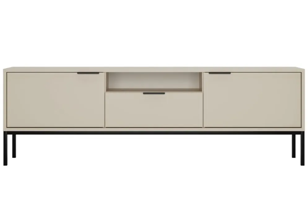 Szafka RTV AUSTIN 175 kaszmir/czarna pod telewizor do salonu I sklep meblowy MIRAT. styl GLAMOUR kolekcja AUSTIN