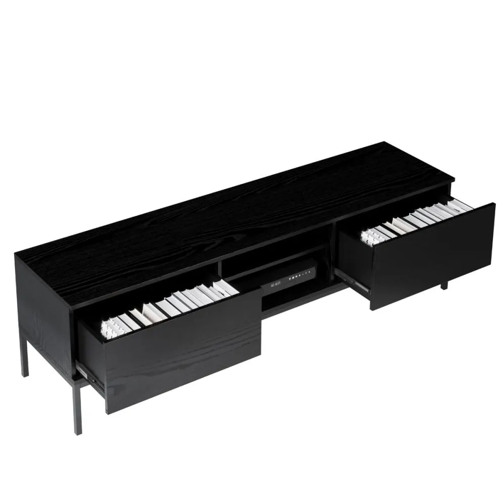 Szafka RTV KRON 170cm czarny dąb do salonu I sklep meblowy MIRAT. styl LOFT kolekcja KRON