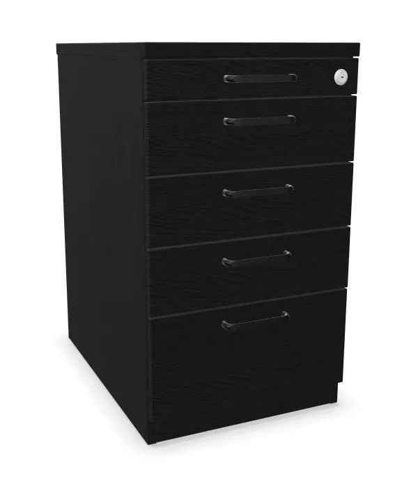 Kontenerek biurowy EASY SPACE 4D PB 43cm czarny grafitowy I sklep meblowy MIRAT.