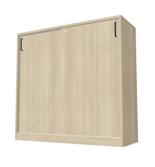 Szafka biurowa przesuwna EASY SPACE CABINET S 3-OH 120cm akacjowa zamykana I sklep meblowy MIRAT.