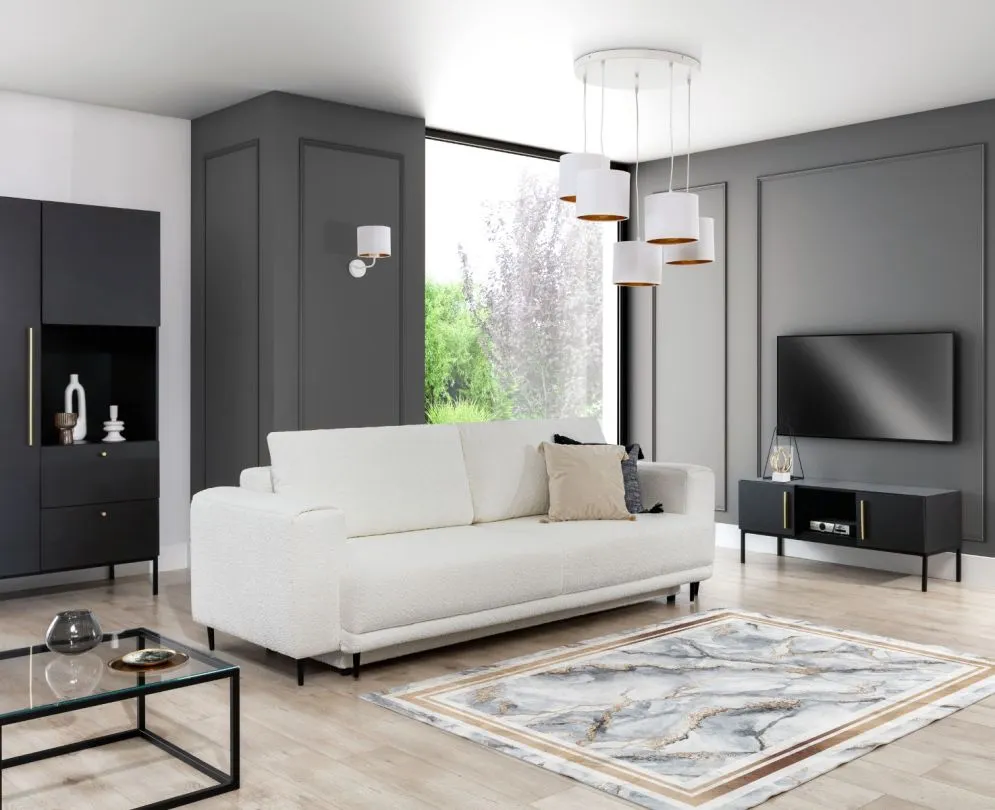 Dywan GOLDIEMAR 120x180 szary do sypialni I sklep meblowy MIRAT.