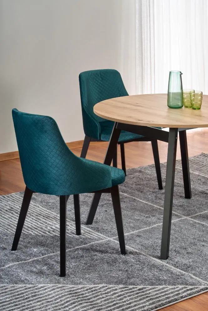 Stół RUBEN 102(142)x102 dąb artisan rozkładany okrągły | MIRAT. w stylu LOFT kolekcja