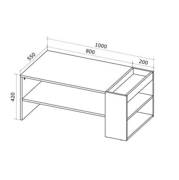 Ława MURCIA 100x55cm biała prostokątna I sklep meblowy MIRAT.