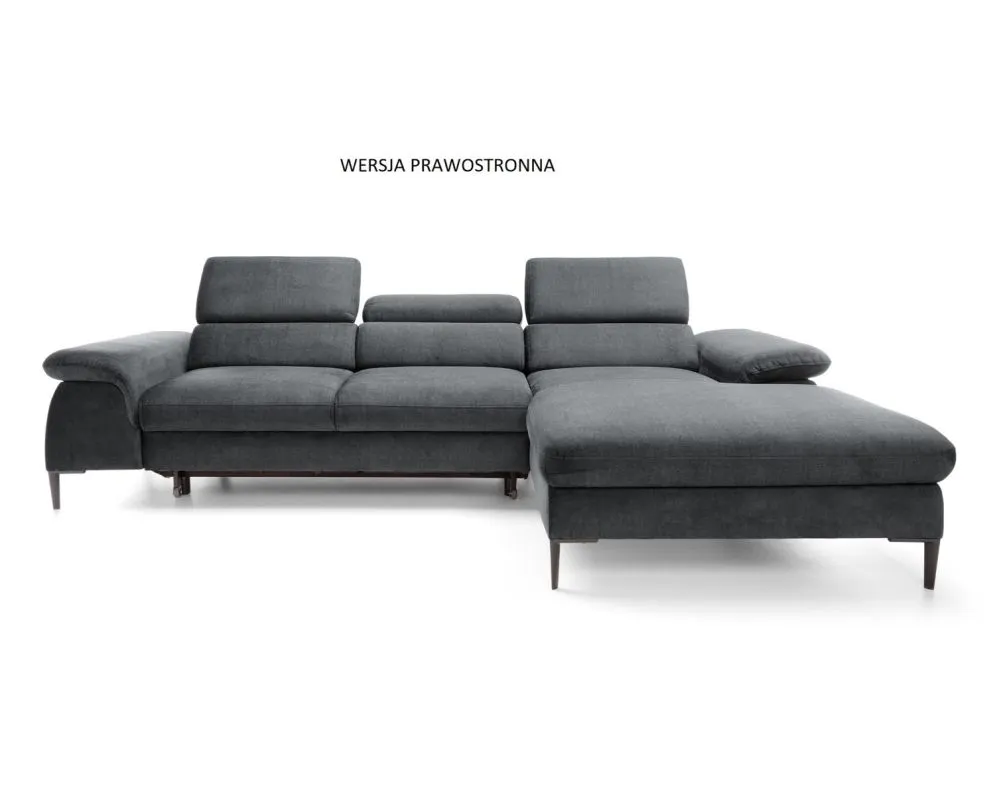 Narożnik z funkcją spania SIMON M ciemny szary prawy/lewy I sklep meblowy MIRAT.