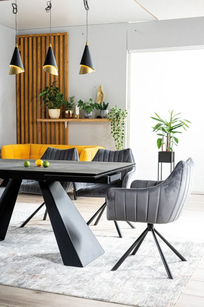 Stół SALVADORE CERAMIC 180(260)x90 szary I sklep meblowy MIRAT. styl LOFT