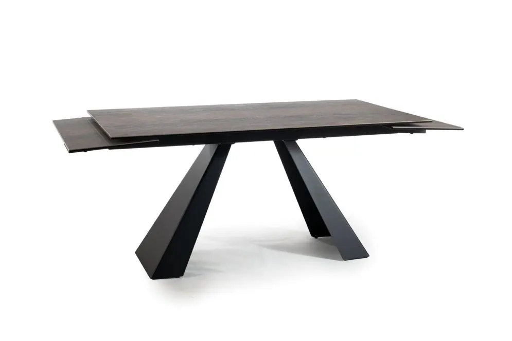 Stół SALVADORE CERAMIC 160(240)x90 brązowy I sklep meblowy MIRAT. styl LOFT