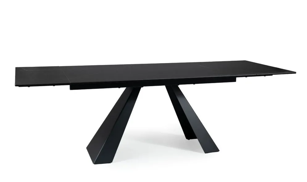 Stół SALVADORE CERAMIC 160(240)x90 czarny I sklep meblowy MIRAT. styl LOFT