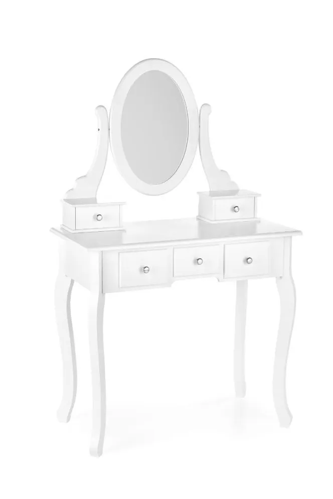 Toaletka SARA biała mat z lustrem i taboretem | MIRAT. w stylu KLASYCZNY, SKANDYNAWSKI kolekcja