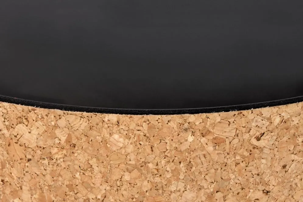 Stolik kawowy SASHA 38x38 naturalny/czarny ze schowkiem do salonu | MIRAT. styl LOFT