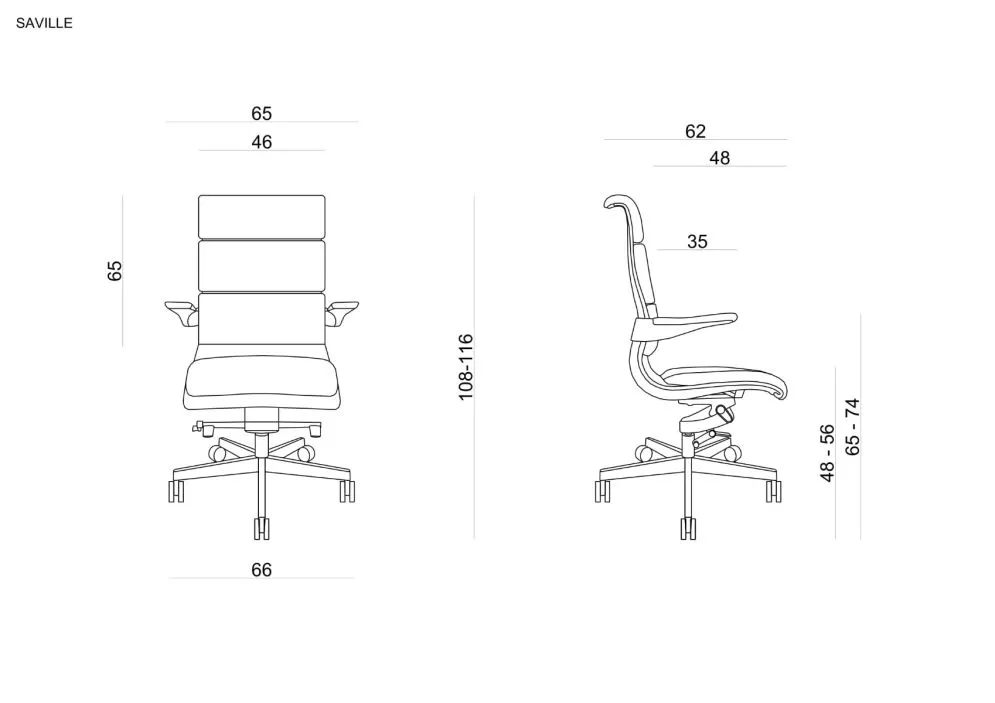 Fotel biurowy SAVILLE czarny skóra naturalna do komputera | MIRAT. w stylu kolekcja
