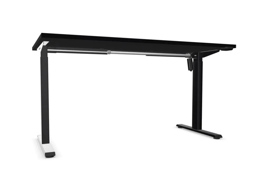 Biurko eCOMO 140x70cm czarne z regulacją biurowe I sklep meblowy MIRAT.