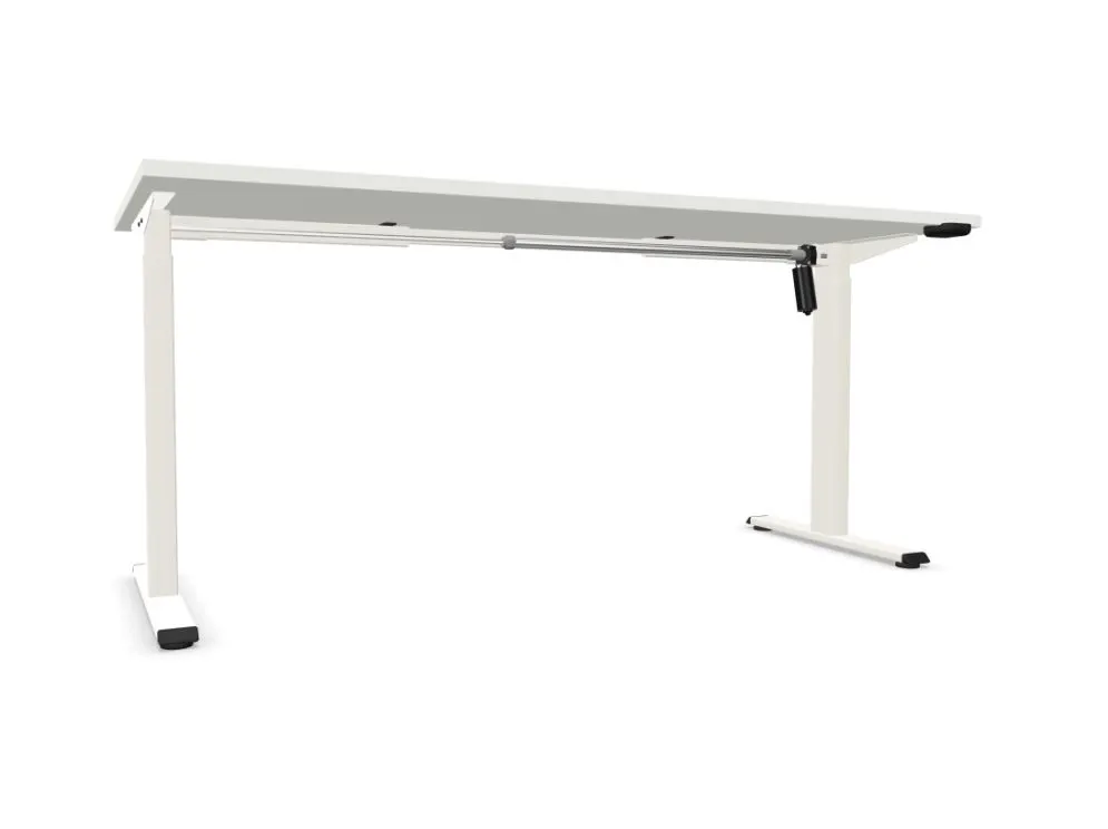 Biurko eCOMO 160x80cm białe z regulacją wysokości do biura I sklep meblowy MIRAT.