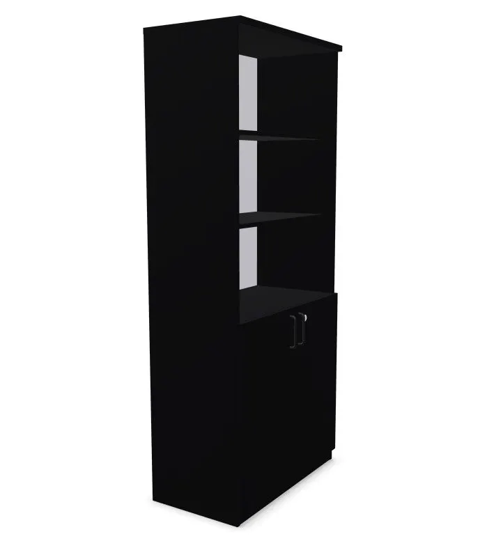 Regał biurowy EASY SPACE CABINET HO 5-OH 80cm czarny zamykany I sklep meblowy MIRAT.