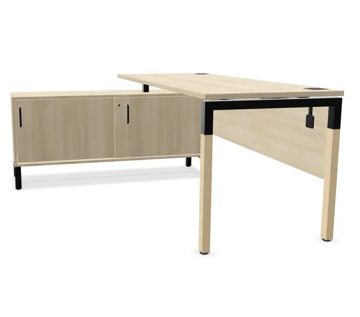 Biurko narożne CS5040 180x70 akacjowe z szafką I sklep meblowy MIRAT.