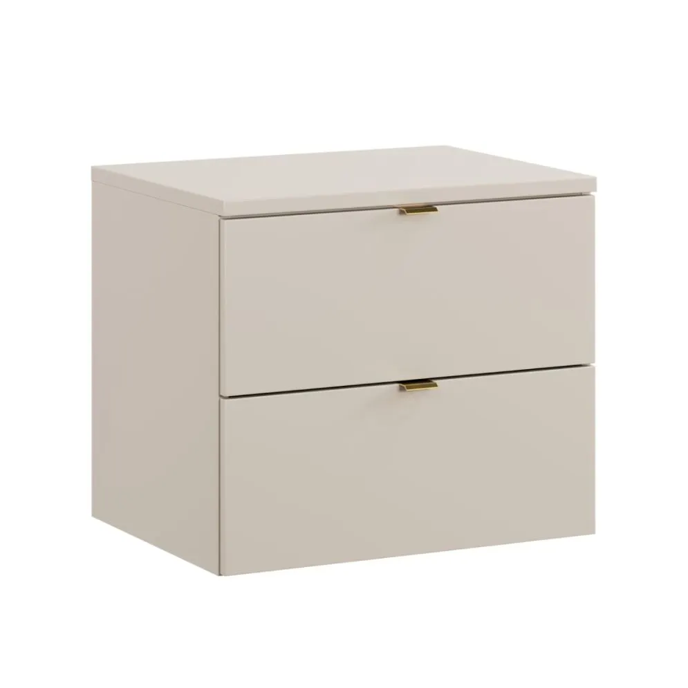 Wisząca szafka pod umywalkę DALIA CASHMERE 2S 60cm kaszmirowy mat I sklep meblowy MIRAT. styl SKANDYNAWSKI kolekcja DALIA CD