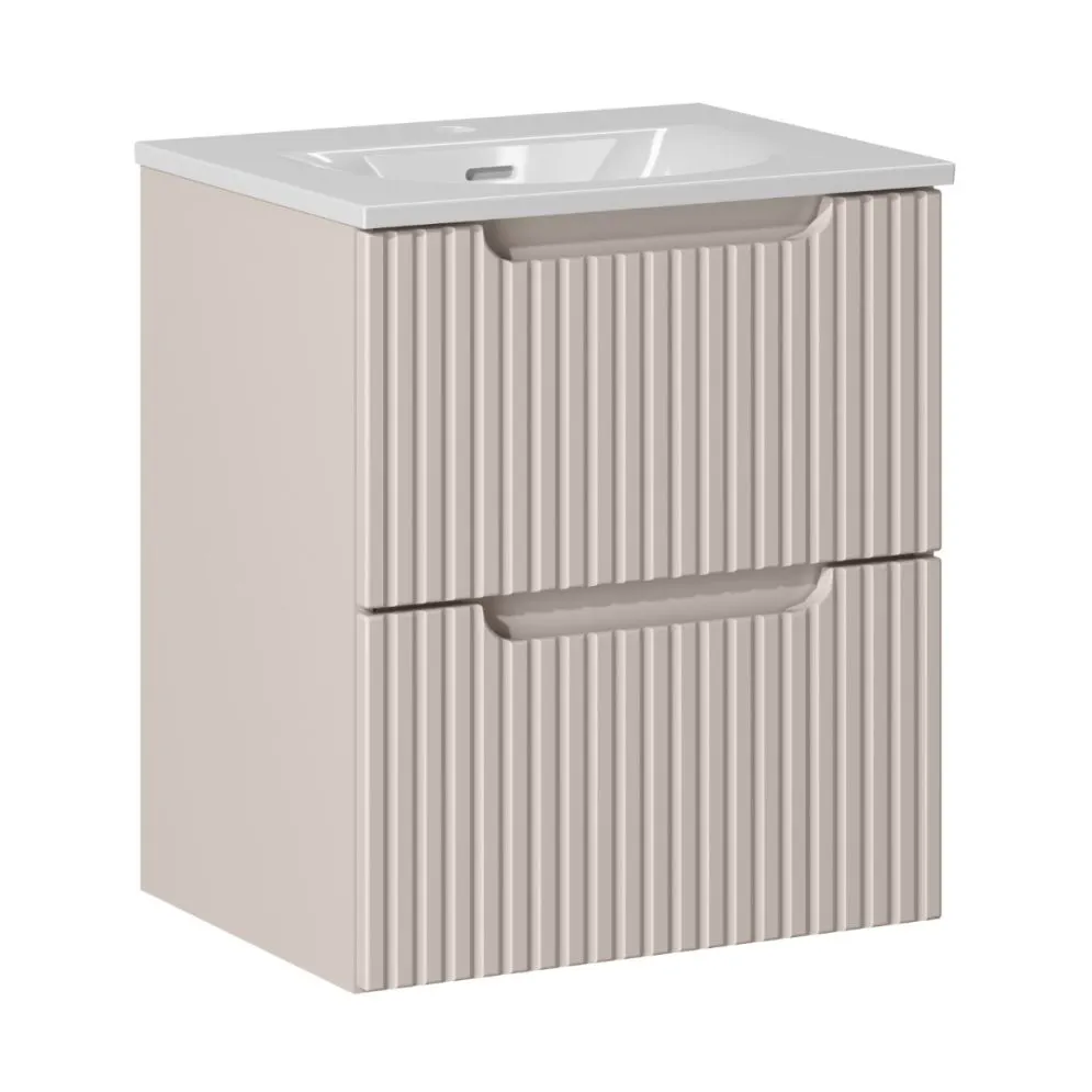 Szafka pod umywalkę NOVA CASHMERE 82-50-2S 50cm kaszmirowa ryflowane fronty I sklep meblowy MIRAT. styl RYFLOWANY