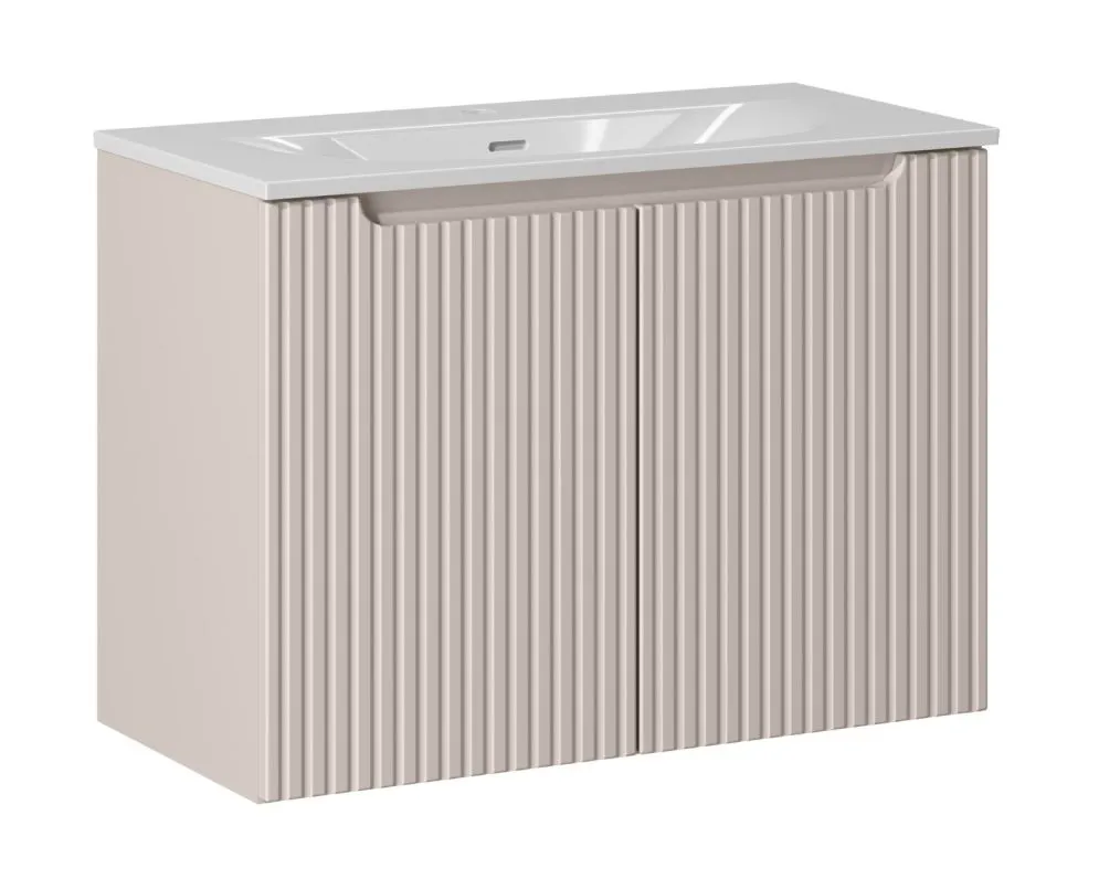 Szafka pod umywalkę NOVA CASHMERE 82-80-2D 80cm kaszmirowa dwudrzwiowa I sklep meblowy MIRAT. styl RYFLOWANY
