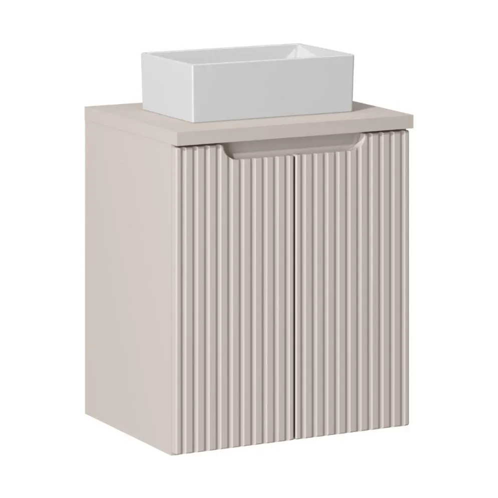 Szafka pod umywalkę NOVA CASHMERE 82-50-2D 50cm kaszmirowa z cichym domykiem I sklep meblowy MIRAT. styl RYFLOWANY