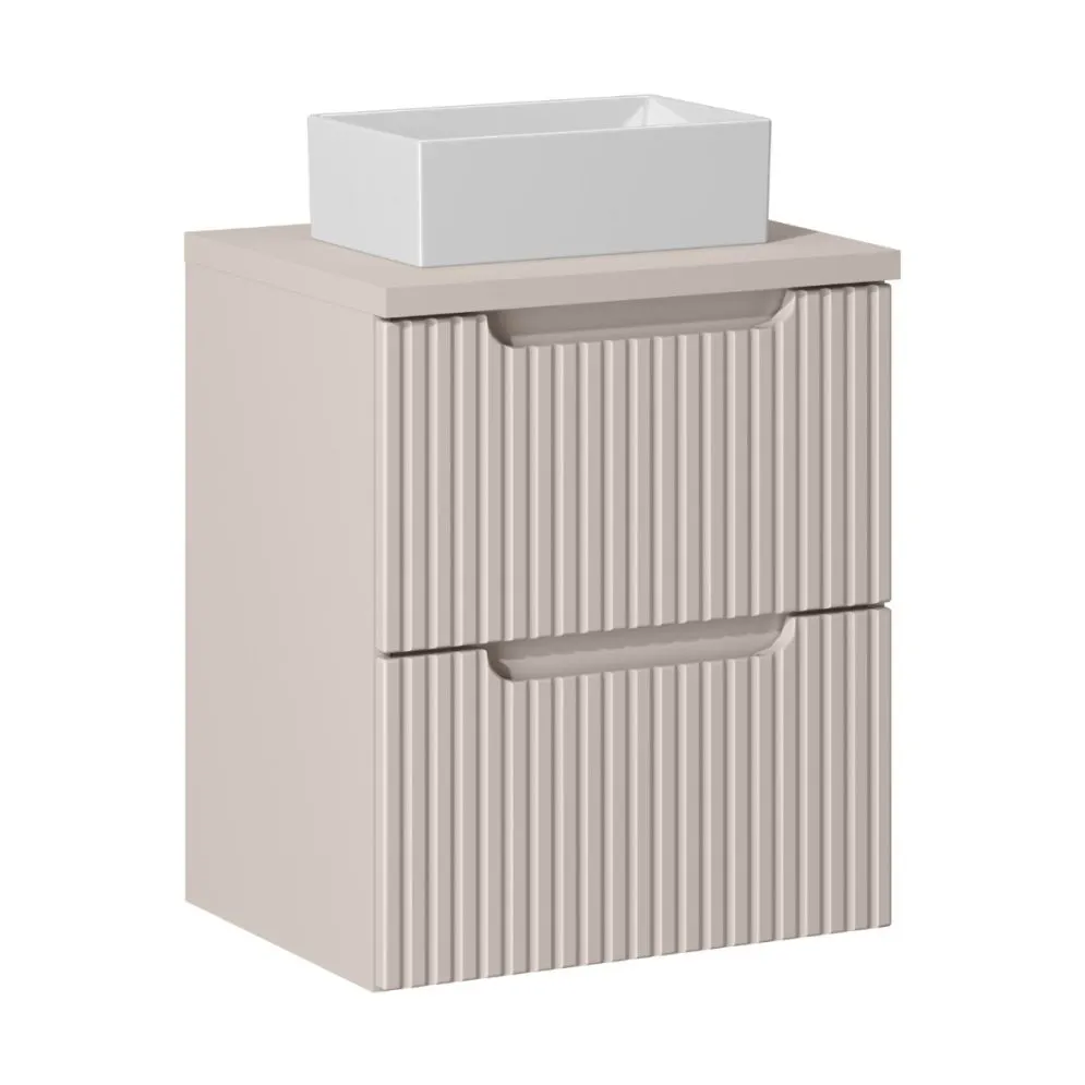 Szafka pod umywalkę NOVA CASHMERE 82-50-2S 50cm kaszmirowa ryflowane fronty I sklep meblowy MIRAT. styl RYFLOWANY