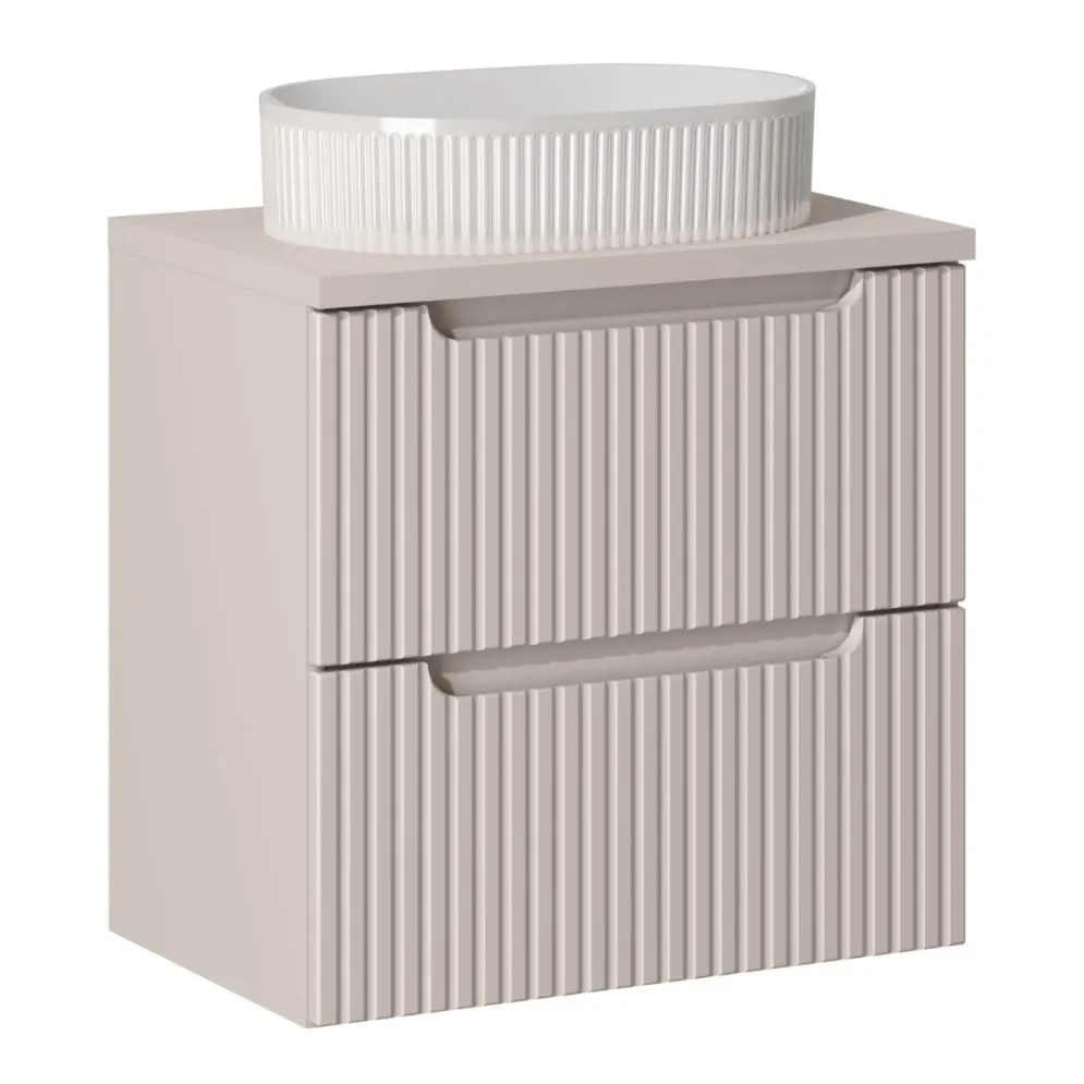 Szafka pod umywalkę NOVA CASHMERE 82-60-2S 60cm kaszmirowa z szufladami I sklep meblowy MIRAT. styl RYFLOWANY