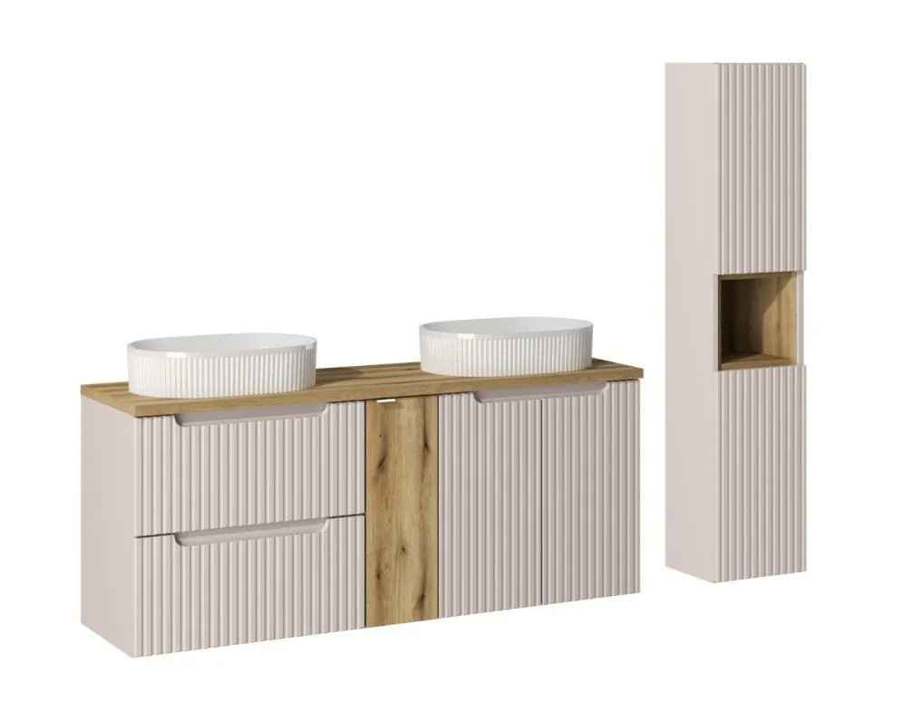 Szafka łazienkowa NOVA OAK 81-20-1D 20cm dąb coast evoke pod blat I sklep meblowy MIRAT. styl SKANDYNAWSKI