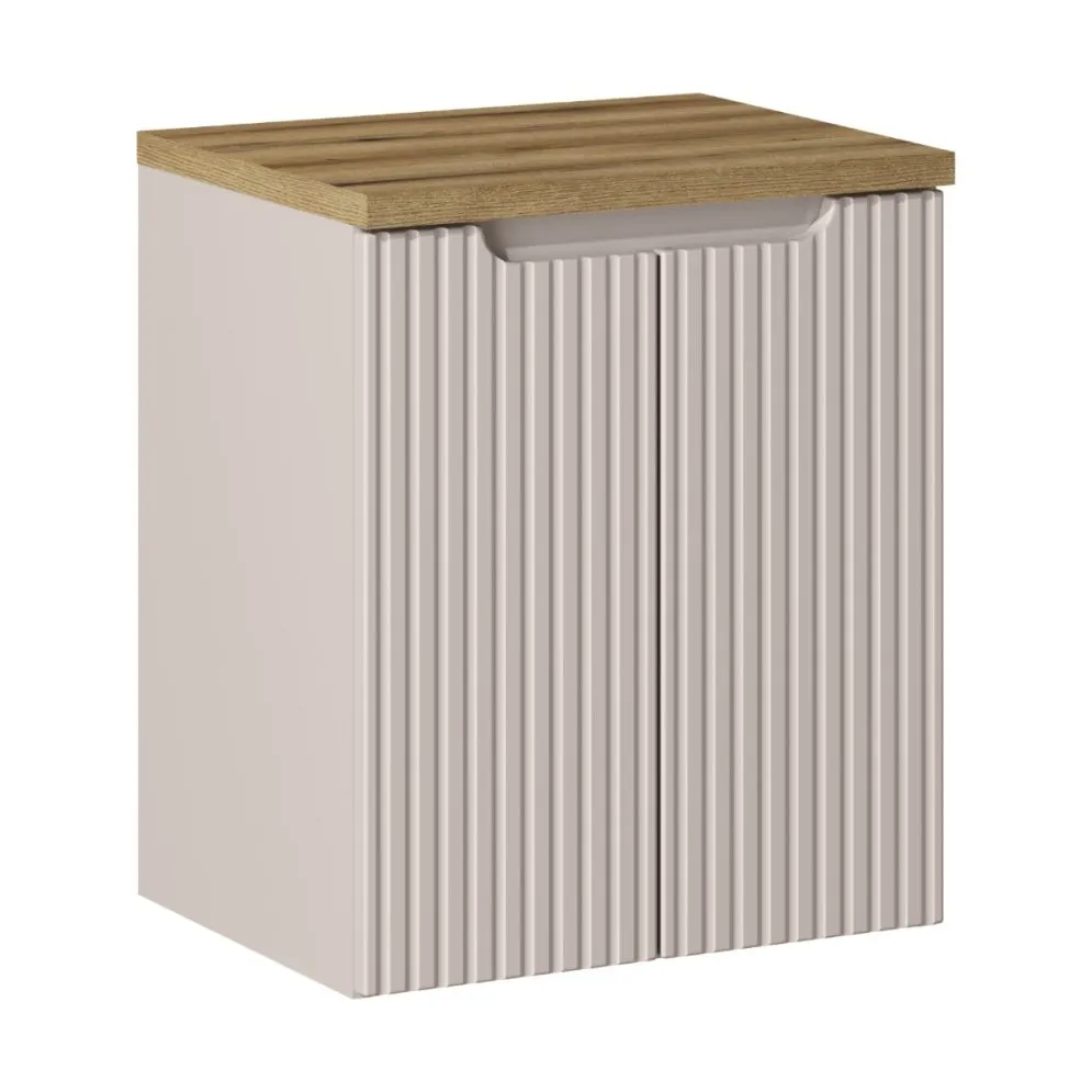 Szafka pod umywalkę NOVA CASHMERE 82-50-2D 50cm kaszmirowa z cichym domykiem I sklep meblowy MIRAT. styl RYFLOWANY