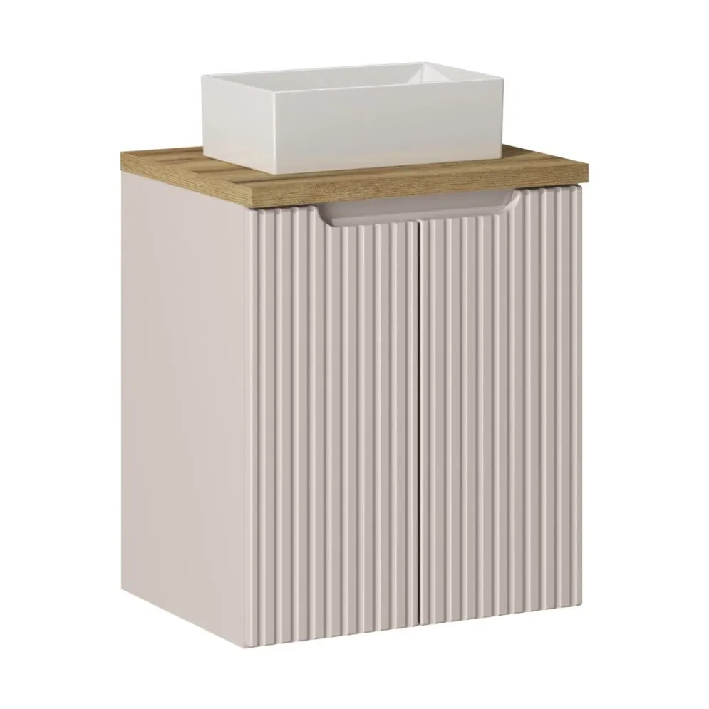 Szafka pod umywalkę NOVA CASHMERE 82-50-2D 50cm kaszmirowa z cichym domykiem I sklep meblowy MIRAT. styl RYFLOWANY