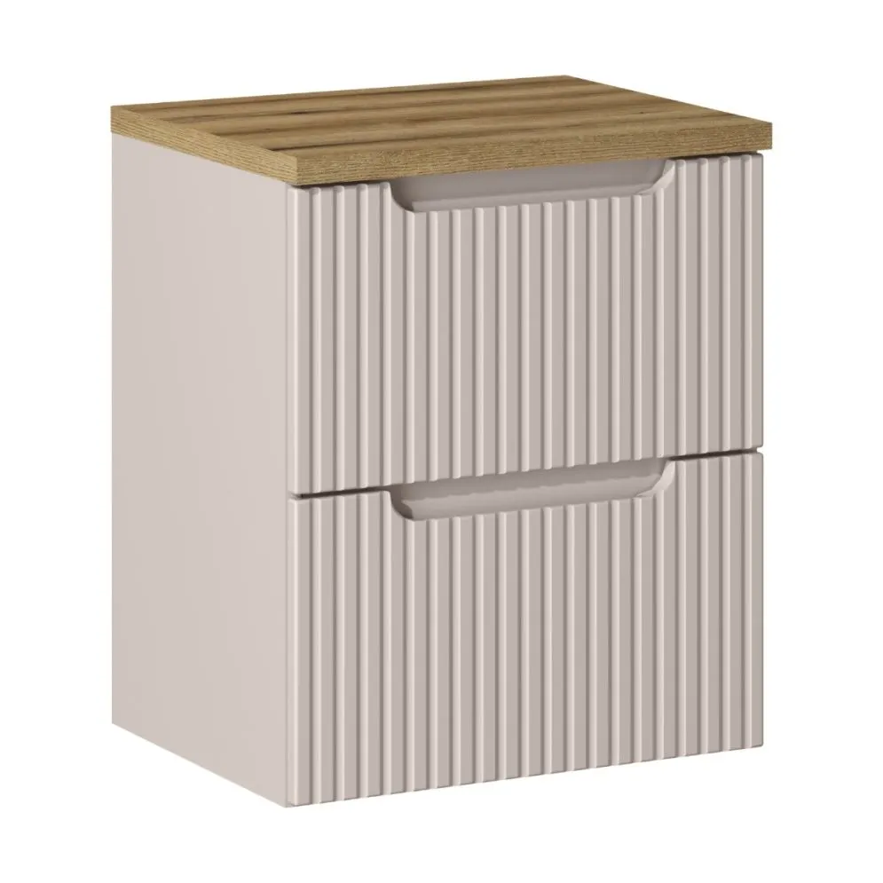 Szafka pod umywalkę NOVA CASHMERE 82-50-2S 50cm kaszmirowa ryflowane fronty I sklep meblowy MIRAT. styl RYFLOWANY