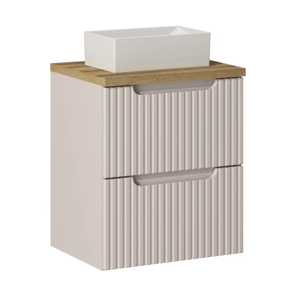 Szafka pod umywalkę NOVA CASHMERE 82-50-2S 50cm kaszmirowa ryflowane fronty I sklep meblowy MIRAT. styl RYFLOWANY