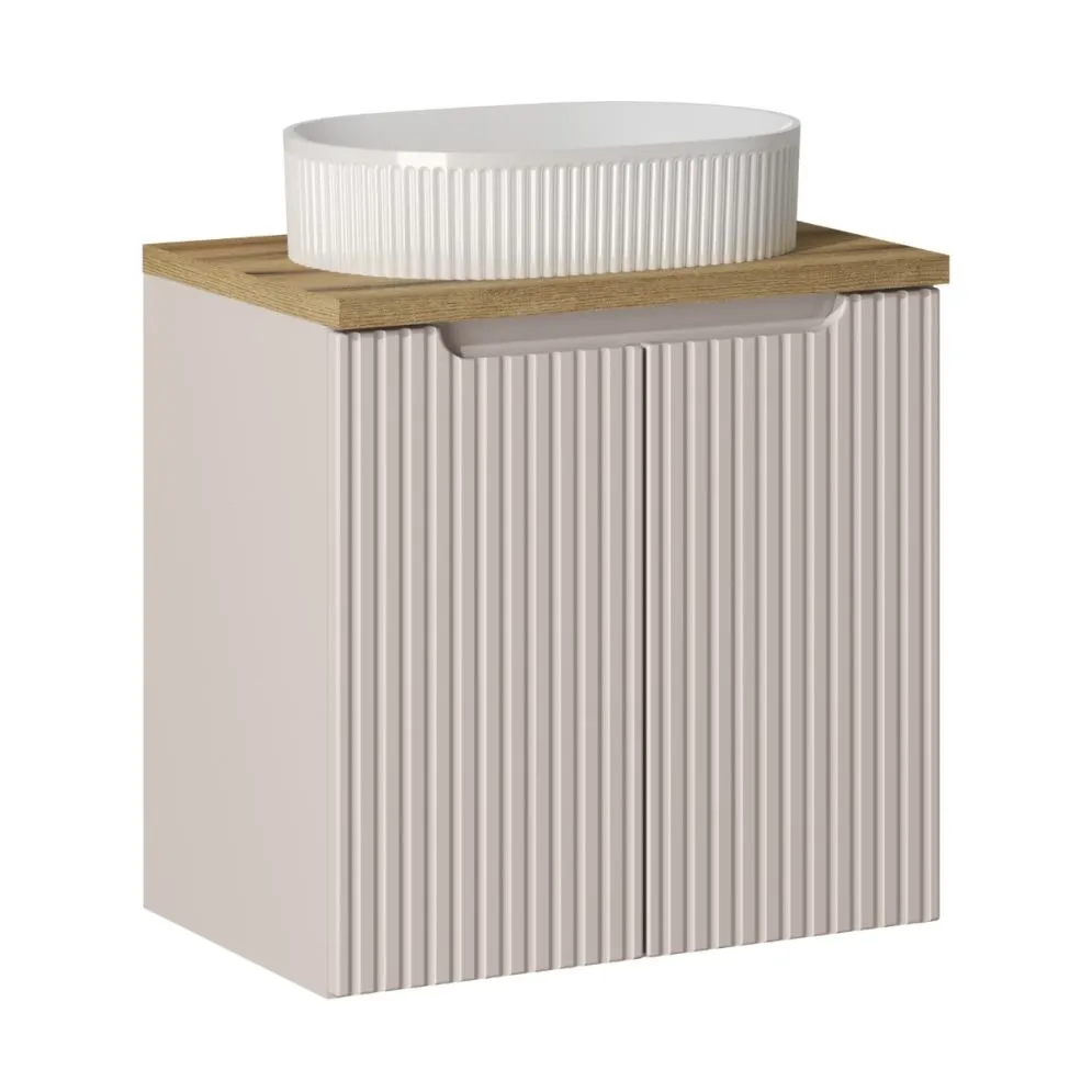 Szafka pod umywalkę NOVA CASHMERE 82-60-2D 60cm kaszmirowa wisząca I sklep meblowy MIRAT. styl RYFLOWANY