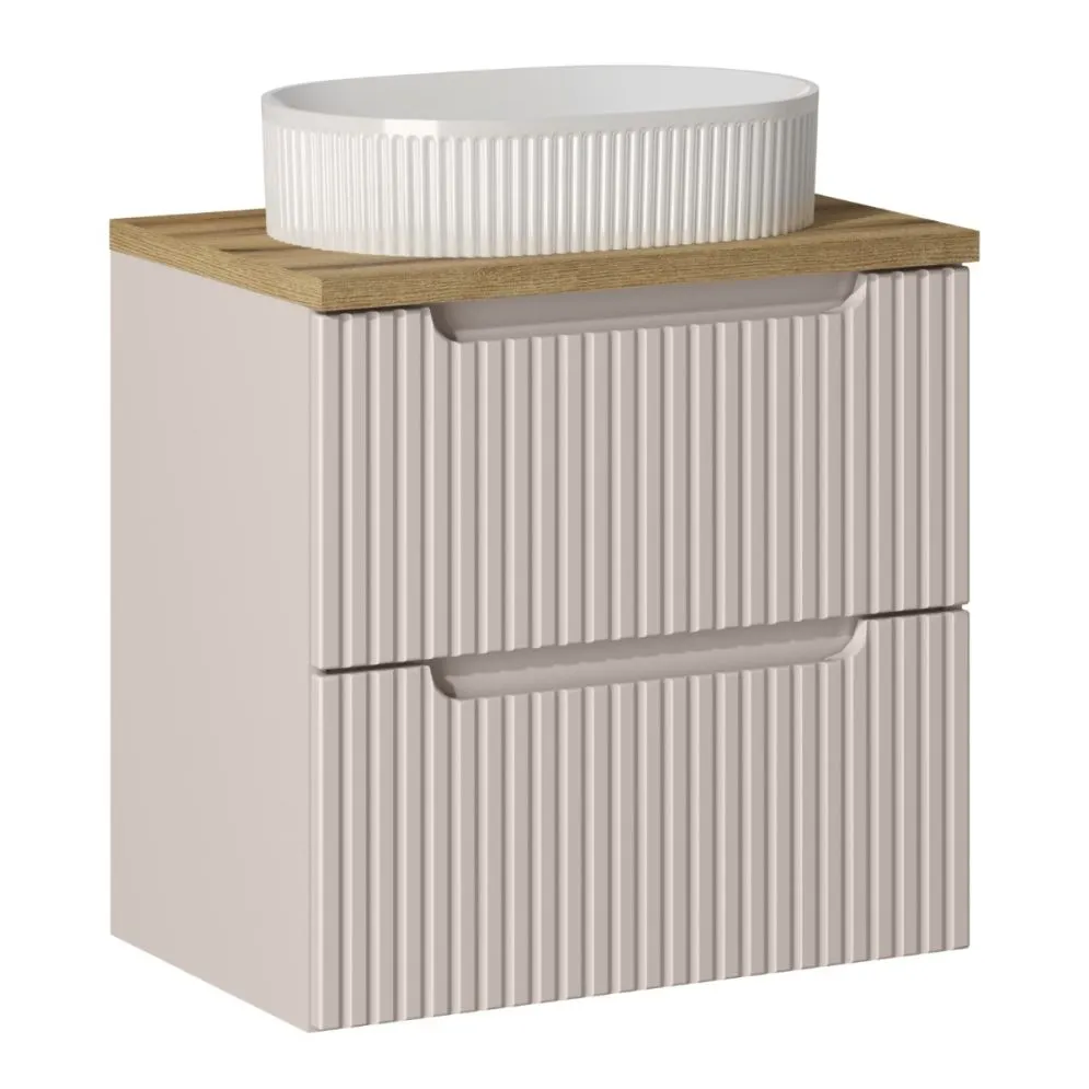 Szafka pod umywalkę NOVA CASHMERE 82-60-2S 60cm kaszmirowa z szufladami I sklep meblowy MIRAT. styl RYFLOWANY