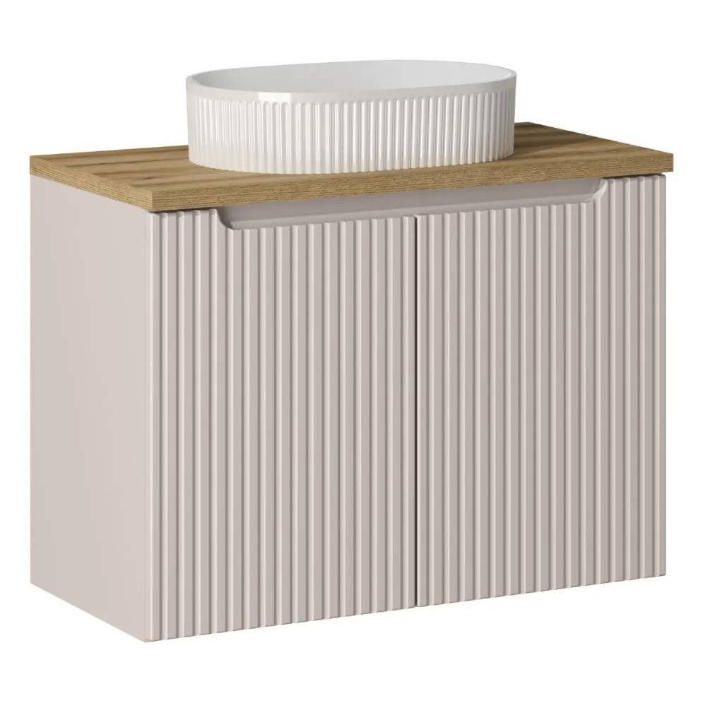 Szafka pod umywalkę NOVA CASHMERE 82-80-2D 80cm kaszmirowa dwudrzwiowa I sklep meblowy MIRAT. styl RYFLOWANY