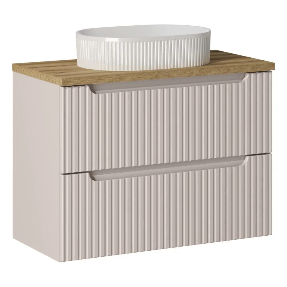 Szafka pod umywalkę NOVA CASHMERE 82-80-2S 80cm kaszmirowa z szufladami I sklep meblowy MIRAT. styl RYFLOWANY