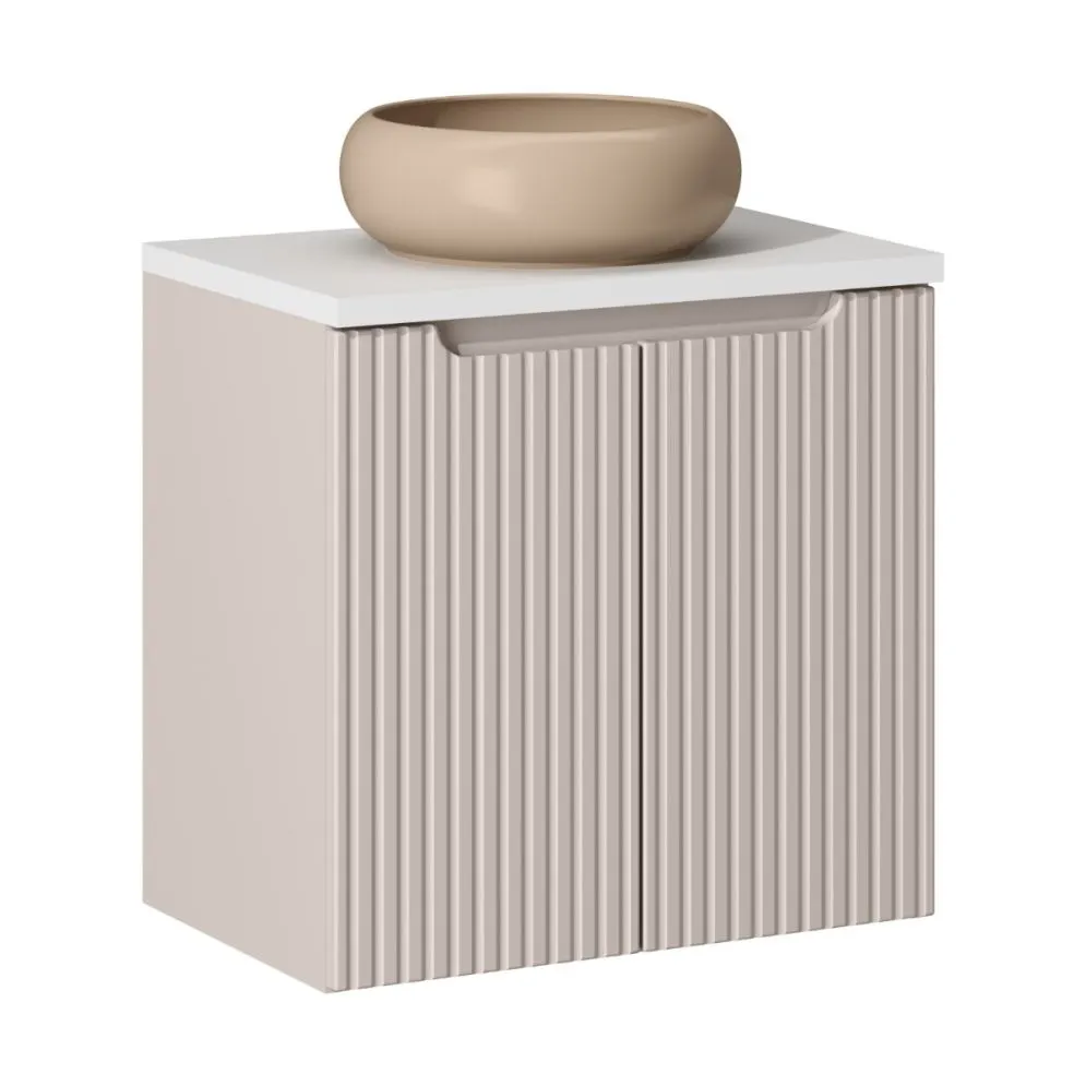 Szafka pod umywalkę NOVA CASHMERE 82-60-2D 60cm kaszmirowa wisząca I sklep meblowy MIRAT. styl RYFLOWANY