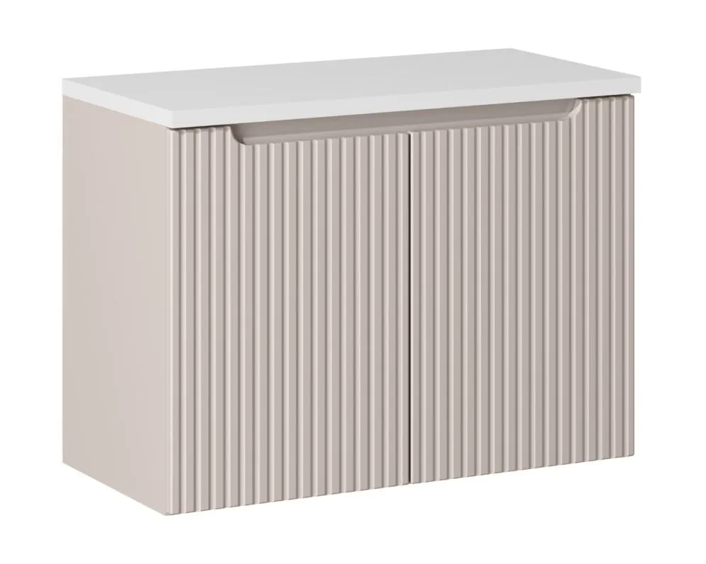 Szafka pod umywalkę NOVA CASHMERE 82-80-2D 80cm kaszmirowa dwudrzwiowa I sklep meblowy MIRAT. styl RYFLOWANY