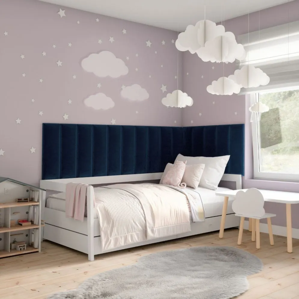 Panel tapicerowany SQUARE 60x20 granatowy polskiej produkcji I sklep meblowy MIRAT.