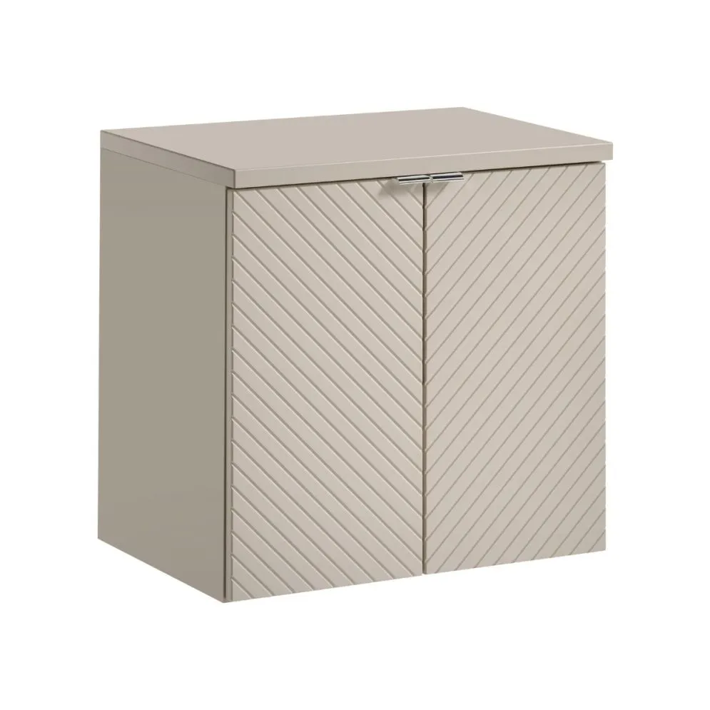 Wisząca szafka pod umywalkę VIVA CASHMERE 2D 60cm kaszmirowy mat I sklep meblowy MIRAT. styl GLAMOUR, RYFLOWANY