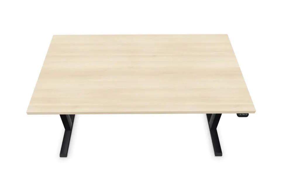 Nowoczesne biurko eCOMO 140x70cm akacjowe z regulacją wysokości I sklep meblowy MIRAT.