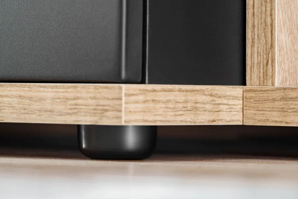 Meblościanka SILK III dąb ribbeck/czarny mat loftowa I sklep meblowy MIRAT.  kolekcja SILK