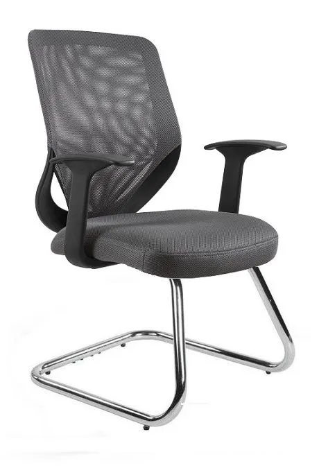 Fotel MOBI SKID szary na chromowanym stelażu typu płoza | MIRAT. w stylu  kolekcja