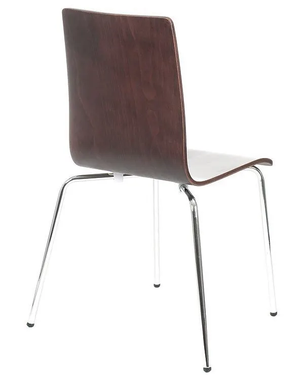 Krzesło ze sklejki TDC-132B ciemny orzech na metalowych nogach I sklep meblowy MIRAT.