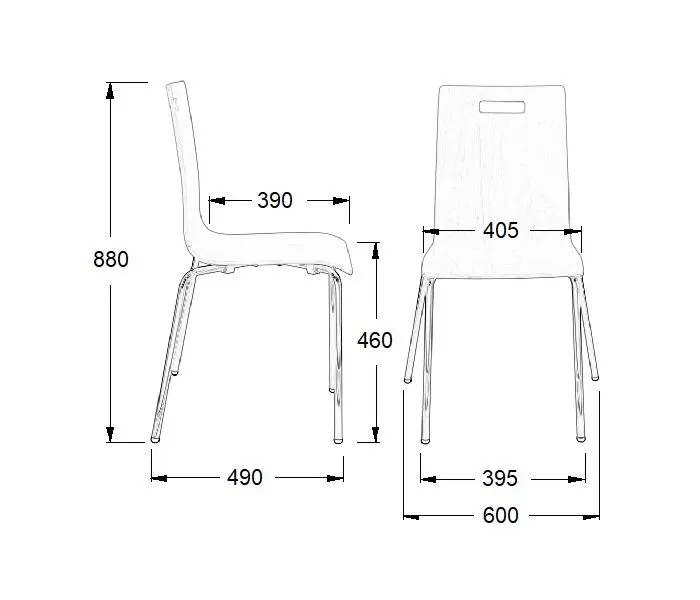Krzesło ze sklejki TDC-132A buk lekkie kawiarniane I sklep meblowy MIRAT.