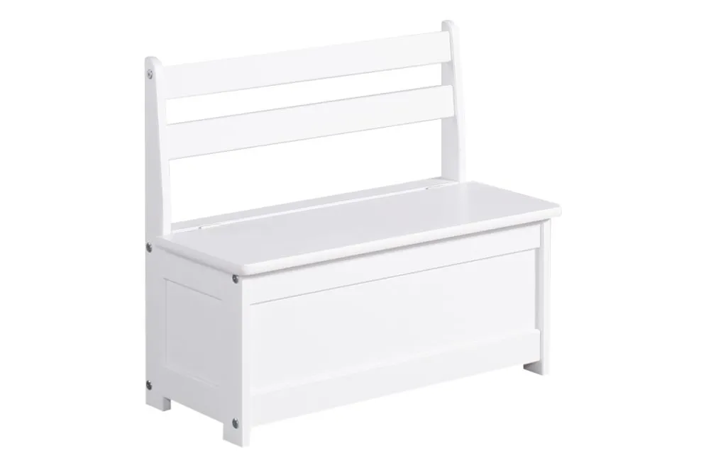 Ławka MALUCH biała ze skrzynią PINIO | MIRAT.  kolekcja MALUCH
