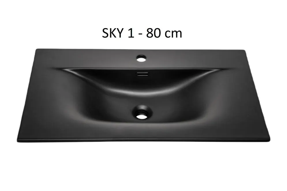 Wisząca szafka pod umywalkę TALIA CASELLA 2S 80cm dąb casella/czarny mat I sklep meblowy MIRAT. styl KLASYCZNY, LOFT