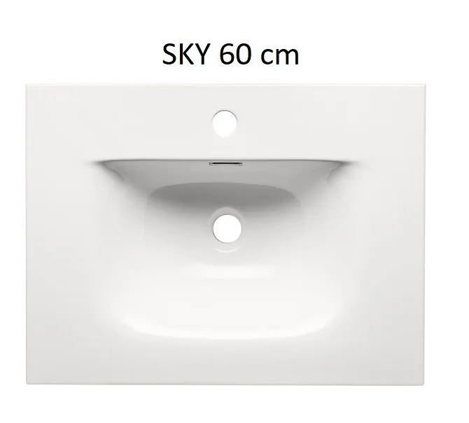 Ryflowana szafka pod umywalkę NORDIC CREMONA 2S 60cm dąb cremona z umywalką wpuszczaną SKY I sklep meblowy MIRAT. styl RYFLOWANY, SKANDYNAWSKI kolekcja CD-NORDIC