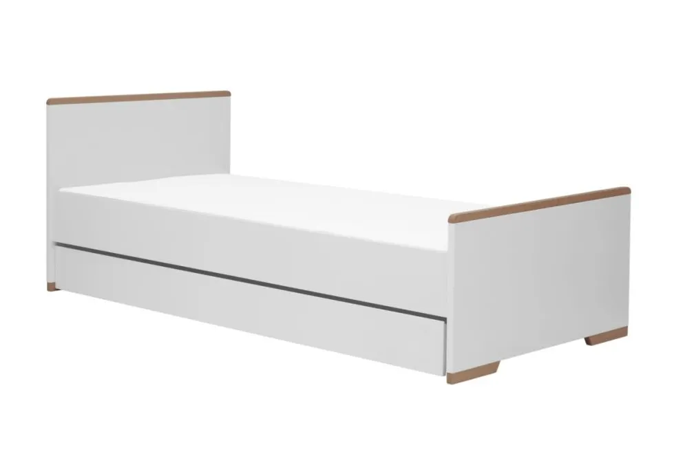 Łóżko SNAP 90x200-biały PINIO | MIRAT. styl SKANDYNAWSKI kolekcja SNAP