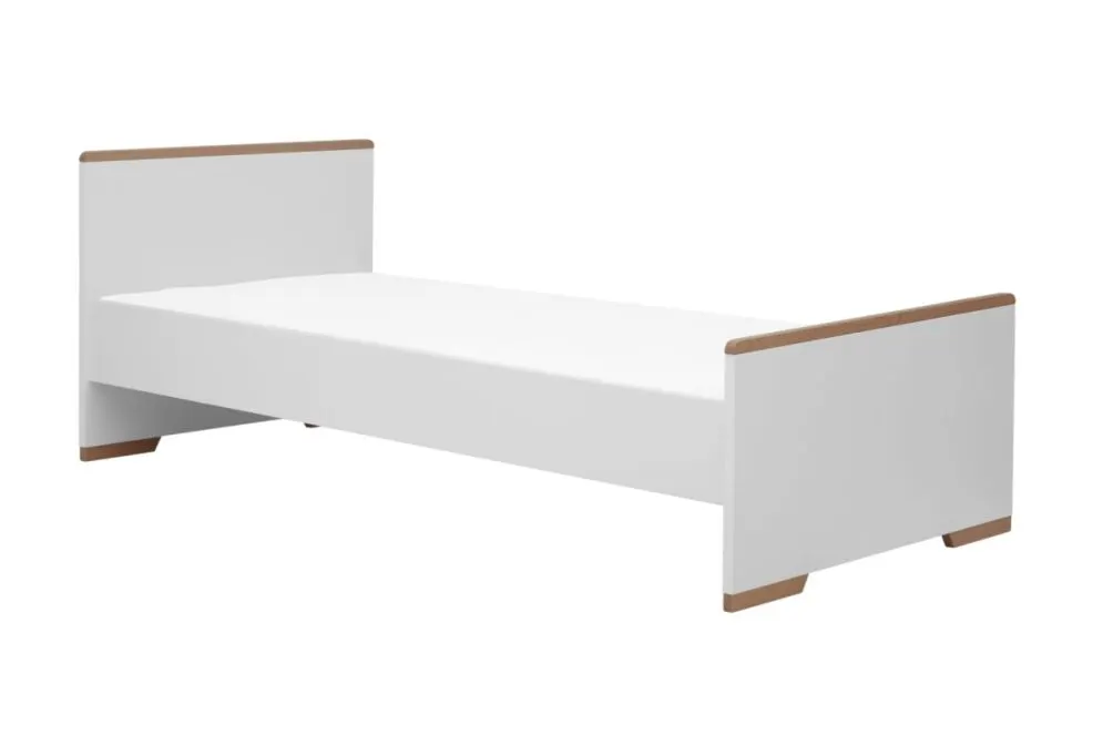 Białe pojedyncze łóżko dla dziecka polskiej produkcji SNAP